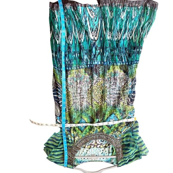 Alberto Makali Beaded Boho Y2K Tunic  Minidress L maximalist Designer Vintage - Picture 7 of 11